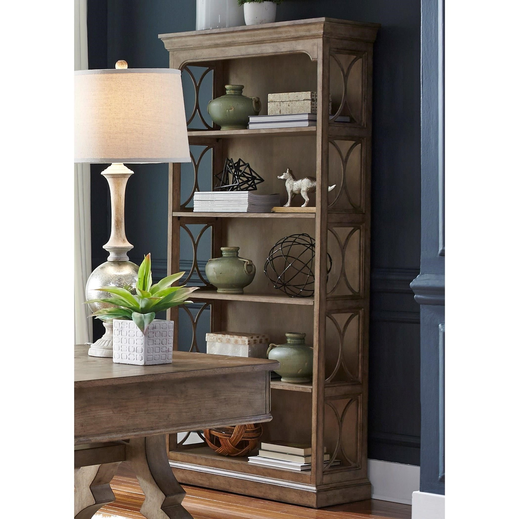 Liberty Furniture Simply Elegant Bookcase with Grid Overlay Royal